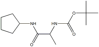 tert-butyl 2-(cyclopentylamino)-1-methyl-2-oxoethylcarbamate 结构式