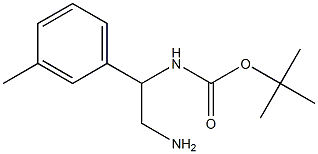 tert-butyl 2-amino-1-(3-methylphenyl)ethylcarbamate 结构式