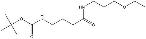 tert-butyl 4-[(3-ethoxypropyl)amino]-4-oxobutylcarbamate 结构式