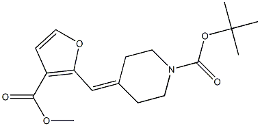 tert-butyl 4-{[3-(methoxycarbonyl)-2-furyl]methylene}piperidine-1-carboxylate 结构式