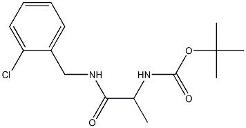 tert-butyl N-(1-{[(2-chlorophenyl)methyl]carbamoyl}ethyl)carbamate 结构式