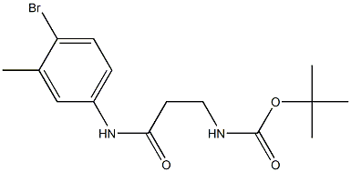 tert-butyl N-{2-[(4-bromo-3-methylphenyl)carbamoyl]ethyl}carbamate 结构式