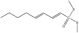1,1-二甲硫基反、反-2,4-壬二烯醛 结构式