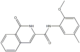 3-Isoquinolinecarboxamide,  1,2-dihydro-N-(2-methoxy-5-methylphenyl)-1-oxo- 结构式