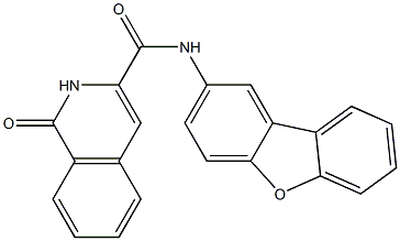 3-Isoquinolinecarboxamide,  N-2-dibenzofuranyl-1,2-dihydro-1-oxo- 结构式