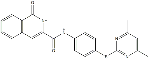 3-Isoquinolinecarboxamide,  N-[4-[(4,6-dimethyl-2-pyrimidinyl)thio]phenyl]-1,2-dihydro-1-oxo- 结构式