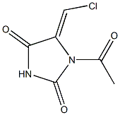 2,4-Imidazolidinedione,  1-acetyl-5-(chloromethylene)- 结构式