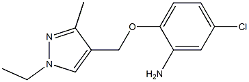 Benzenamine,  5-chloro-2-[(1-ethyl-3-methyl-1H-pyrazol-4-yl)methoxy]- 结构式