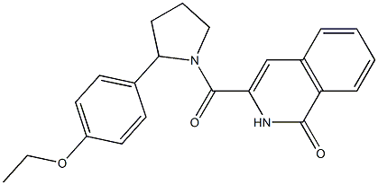 1(2H)-Isoquinolinone,  3-[[2-(4-ethoxyphenyl)-1-pyrrolidinyl]carbonyl]- 结构式