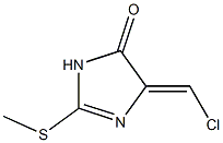 4H-Imidazol-4-one,  5-(chloromethylene)-3,5-dihydro-2-(methylthio)- 结构式