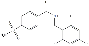 4-sulfamoyl-N-[(2,4,6-trifluorophenyl)methyl]benzamide 结构式