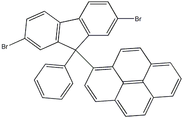 9-Phenyl-9-pyrenyl-2,7-dibromofluorene 结构式