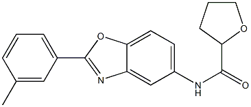 N-[2-(3-methylphenyl)-1,3-benzoxazol-5-yl]tetrahydro-2-furancarboxamide 结构式