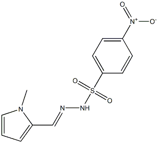 4-nitro-N'-[(1-methyl-1H-pyrrol-2-yl)methylene]benzenesulfonohydrazide 结构式