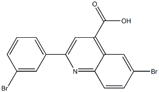 6-bromo-2-(3-bromophenyl)-4-quinolinecarboxylic acid 结构式