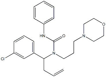 N-[1-(3-chlorophenyl)-3-butenyl]-N-[3-(4-morpholinyl)propyl]-N'-phenylurea 结构式
