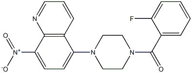 5-[4-(2-fluorobenzoyl)-1-piperazinyl]-8-nitroquinoline 结构式