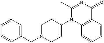 1-(1-benzyl-1,2,3,6-tetrahydro-4-pyridinyl)-2-methyl-4(1H)-quinazolinone 结构式