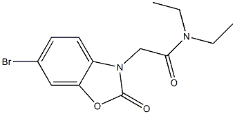 2-(6-bromo-2-oxo-1,3-benzoxazol-3(2H)-yl)-N,N-diethylacetamide 结构式