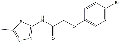 2-(4-bromophenoxy)-N-(5-methyl-1,3,4-thiadiazol-2-yl)acetamide 结构式