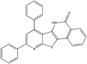 7,9-diphenylpyrido[3',2':4,5]thieno[3,2-c]isoquinolin-5(6H)-one 结构式