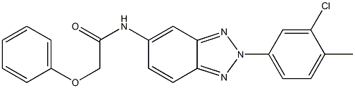 N-[2-(3-chloro-4-methylphenyl)-2H-1,2,3-benzotriazol-5-yl]-2-phenoxyacetamide 结构式