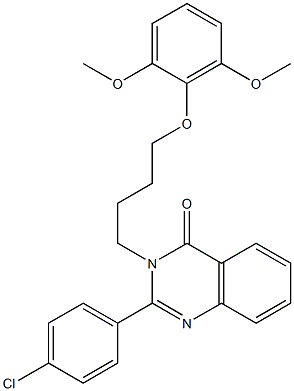 2-(4-chlorophenyl)-3-[4-(2,6-dimethoxyphenoxy)butyl]-4(3H)-quinazolinone 结构式