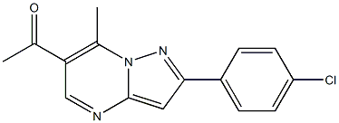 1-[2-(4-chlorophenyl)-7-methylpyrazolo[1,5-a]pyrimidin-6-yl]ethanone 结构式