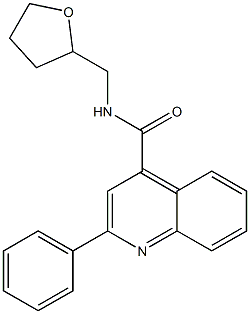 2-phenyl-N-(tetrahydro-2-furanylmethyl)-4-quinolinecarboxamide 结构式