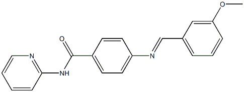 4-[(3-methoxybenzylidene)amino]-N-(2-pyridinyl)benzamide 结构式