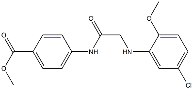 methyl 4-{[(5-chloro-2-methoxyanilino)acetyl]amino}benzoate 结构式