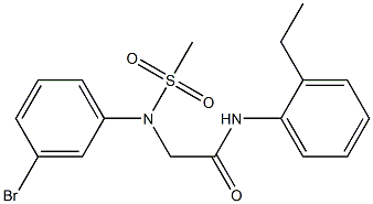 2-[3-bromo(methylsulfonyl)anilino]-N-(2-ethylphenyl)acetamide 结构式