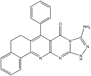 10-amino-7-phenyl-6,12-dihydrobenzo[h][1,2,4]triazolo[4',3':1,2]pyrimido[4,5-b]quinolin-8(5H)-one 结构式