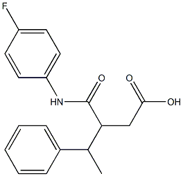 3-[(4-fluoroanilino)carbonyl]-4-phenylpentanoic acid 结构式