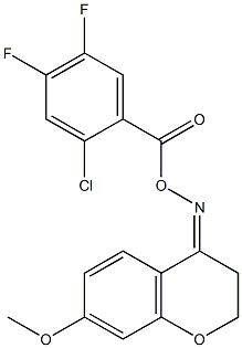 7-methoxy-2,3-dihydro-4H-chromen-4-one O-(2-chloro-4,5-difluorobenzoyl)oxime 结构式