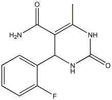 4-(2-fluorophenyl)-6-methyl-2-oxo-1,2,3,4-tetrahydro-5-pyrimidinecarboxamide 结构式