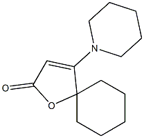 4-(1-piperidinyl)-1-oxaspiro[4.5]dec-3-en-2-one 结构式