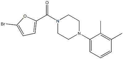 1-(5-bromo-2-furoyl)-4-(2,3-dimethylphenyl)piperazine 结构式