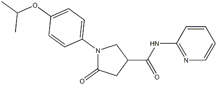 1-(4-isopropoxyphenyl)-5-oxo-N-(2-pyridinyl)-3-pyrrolidinecarboxamide 结构式