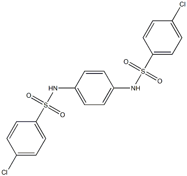4-chloro-N-(4-{[(4-chlorophenyl)sulfonyl]amino}phenyl)benzenesulfonamide 结构式