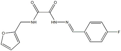 2-[2-(4-fluorobenzylidene)hydrazino]-N-(2-furylmethyl)-2-oxoacetamide 结构式