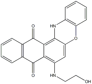 7-[(2-hydroxyethyl)amino]-8H-naphtho[2,3-a]phenoxazine-8,13(14H)-dione 结构式