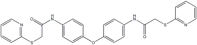 2-(2-pyridinylsulfanyl)-N-[4-(4-{[(2-pyridinylsulfanyl)acetyl]amino}phenoxy)phenyl]acetamide 结构式