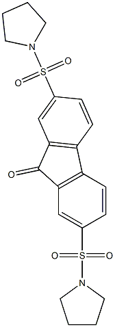 2,7-bis(1-pyrrolidinylsulfonyl)-9H-fluoren-9-one 结构式