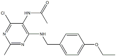 N-{4-chloro-6-[(4-ethoxybenzyl)amino]-2-methylpyrimidin-5-yl}acetamide 结构式