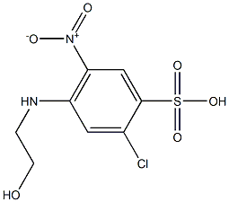2-chloro-4-[(2-hydroxyethyl)amino]-5-nitrobenzenesulfonic acid 结构式