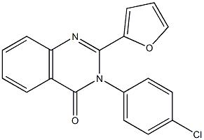 3-(4-chlorophenyl)-2-(2-furyl)-4(3H)-quinazolinone 结构式