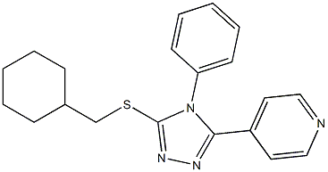 cyclohexylmethyl 4-phenyl-5-(4-pyridinyl)-4H-1,2,4-triazol-3-yl sulfide 结构式