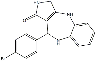 10-(4-bromophenyl)-3,4,9,10-tetrahydropyrrolo[3,4-b][1,5]benzodiazepin-1(2H)-one 结构式