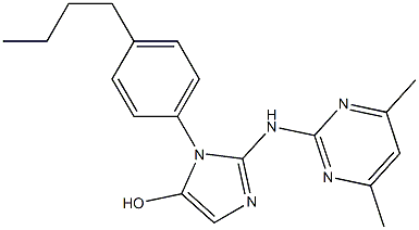 1-(4-butylphenyl)-2-[(4,6-dimethyl-2-pyrimidinyl)amino]-1H-imidazol-5-ol 结构式